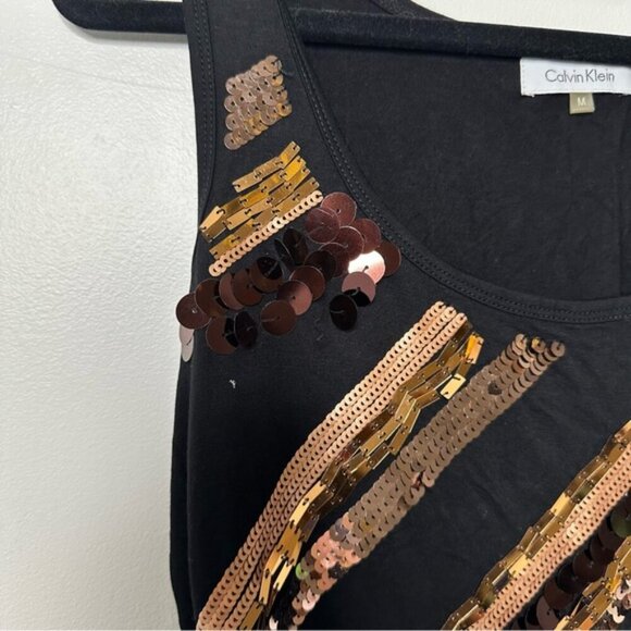 Calvin Klein black sparkly top - Picture 4 of 6